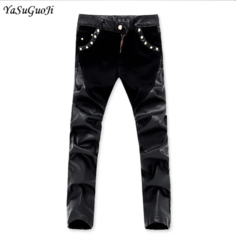 Новинка 2018 в стиле панк Модные кнопка дизайн slim fit искусственная кожа ПУ Обувь из