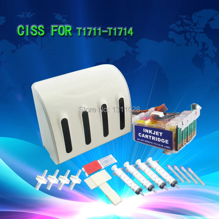 رقائق الحبر طريقة T1711-T1714 مستمر الحبر نظام العرض مع كومبو ل التعبير الرئيسية XP-103 XP-203 XP-207 XP-313 XP-413 رقائق الحبر طريقة T1711-T1714 مستمر الحبر نظام العرض مع كومبو ل التعبير الرئيسية XP-103 XP-203 XP-207 XP-313 XP-413