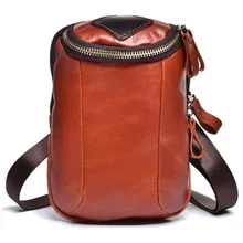 Мужская поясная сумка из натуральной кожи на крючках, сумка через плечо, ретро Чехол для мобильного телефона, сумка через плечо, кожаная мужская сумка
