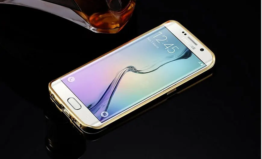 Wholesale! 100PCSLOT Luxury Metal Bumper  Electroplate Mirror Plate Case For Samsung S7S7 EdgeA5100A7100Note5 Free Shipping (6)