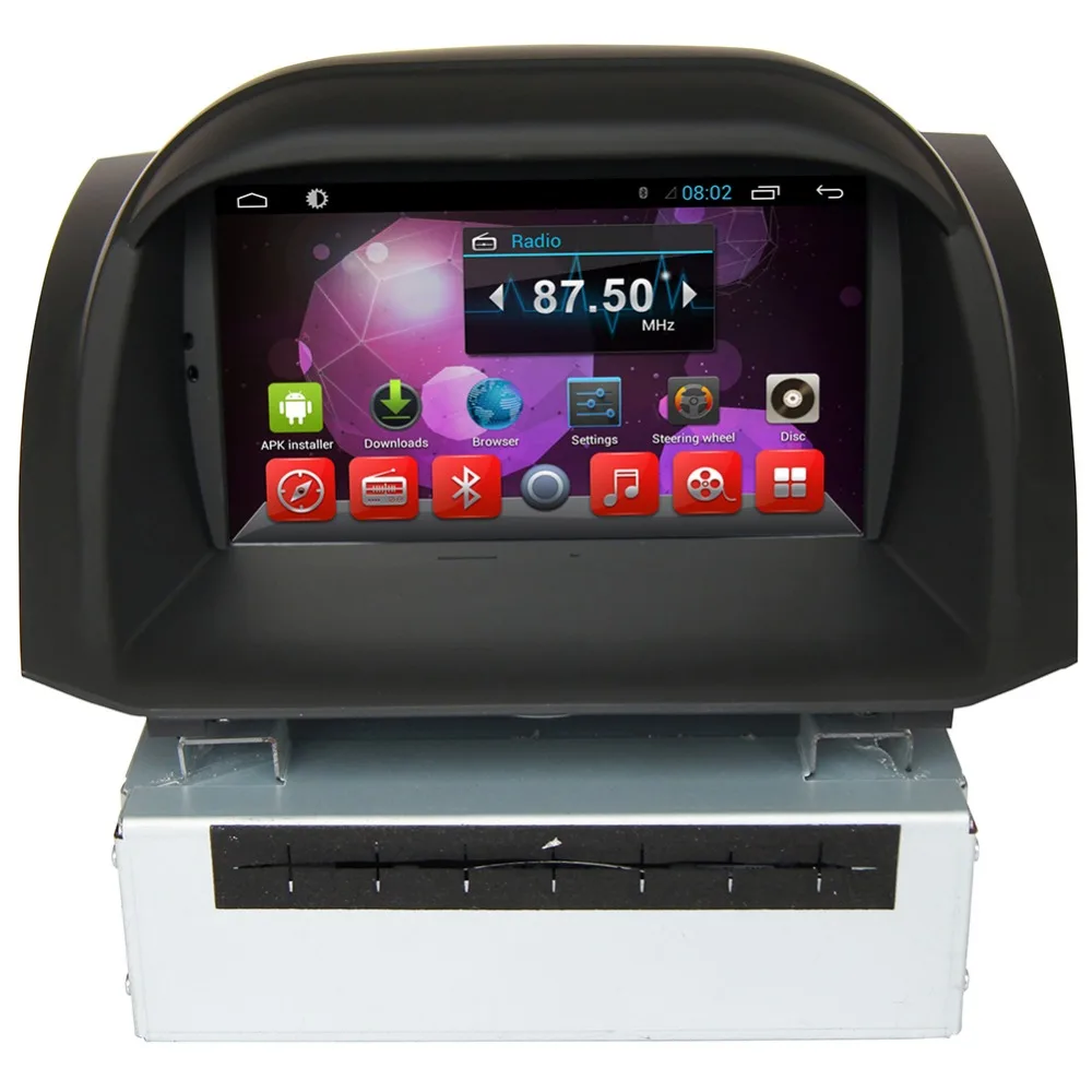 Clearance 7" HD 1024*600 Quad Core Android 6.0 Car DVD GPS Radio Video Stereo Navigation Player for Ford Fiesta 2013 2014 2015 DVR  WIFI 1