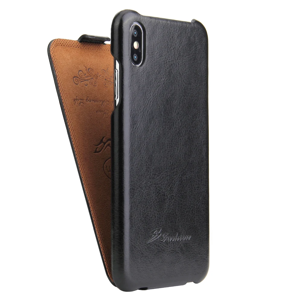 Fierre Shann Вертикальный кожаный чехол-книжка чехол для Apple iphone X XS XR XS Max защита для телефона Fundas Coque для iphone XR