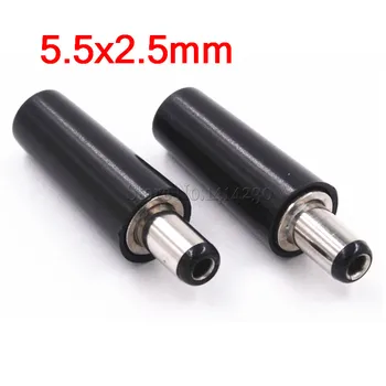 

5PCS High Quality Circular Tube DC Plug Male Electrical Socket Outlet DC-022 DC-005 DC Outlet 5.5X2.5MM 5.5*2.5