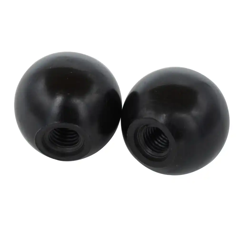 Color: Black, Size: M12x40mm 20PCS Black Red Bakelite Ball Knobs M5//M6//M8//M10//M12//M16 Thread Without Insert Machine Tool Replacement Black Ball Lever Knob