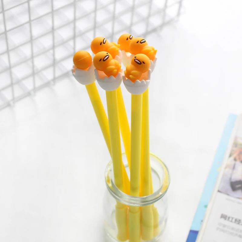 1PCs New Cute Cartoon 3D Lazy Egg Gel Pen Ink Marker School Office Supply Gift E0663 | Канцтовары для офиса и дома