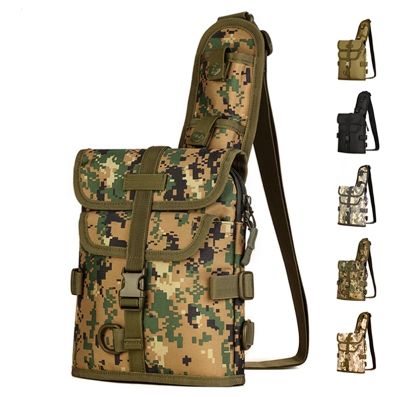 

Waterproof Chest Bag Men Canvas Chest Bag Outdoor Tactical Military Crossbody Bag Adjustable Army Strap Messenger Shoulder Bag