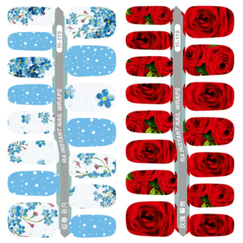 

Wholesale Excellent 500packs Cute Nail Wraps Waterproof ultra-thin Self-adhesive Lovely Flowers Van Gogh Impression Nail Sticker