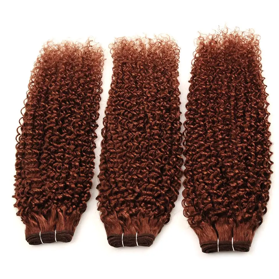 Pinshair светло коричневые кудрявые вьющиеся волосы 3 пучка перуанские человеческие