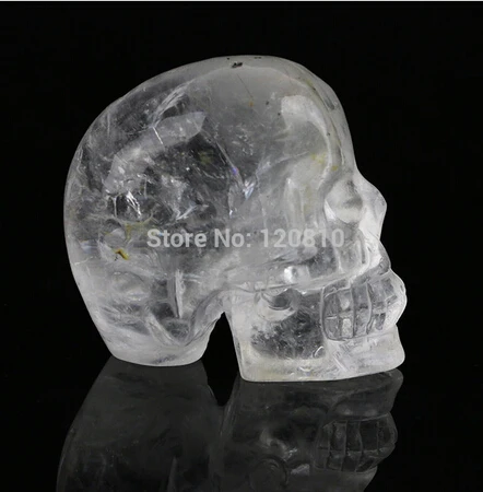 

A 402 Natural Clear Quartz Crystal Skull Crystal Healing Reiki (0601)