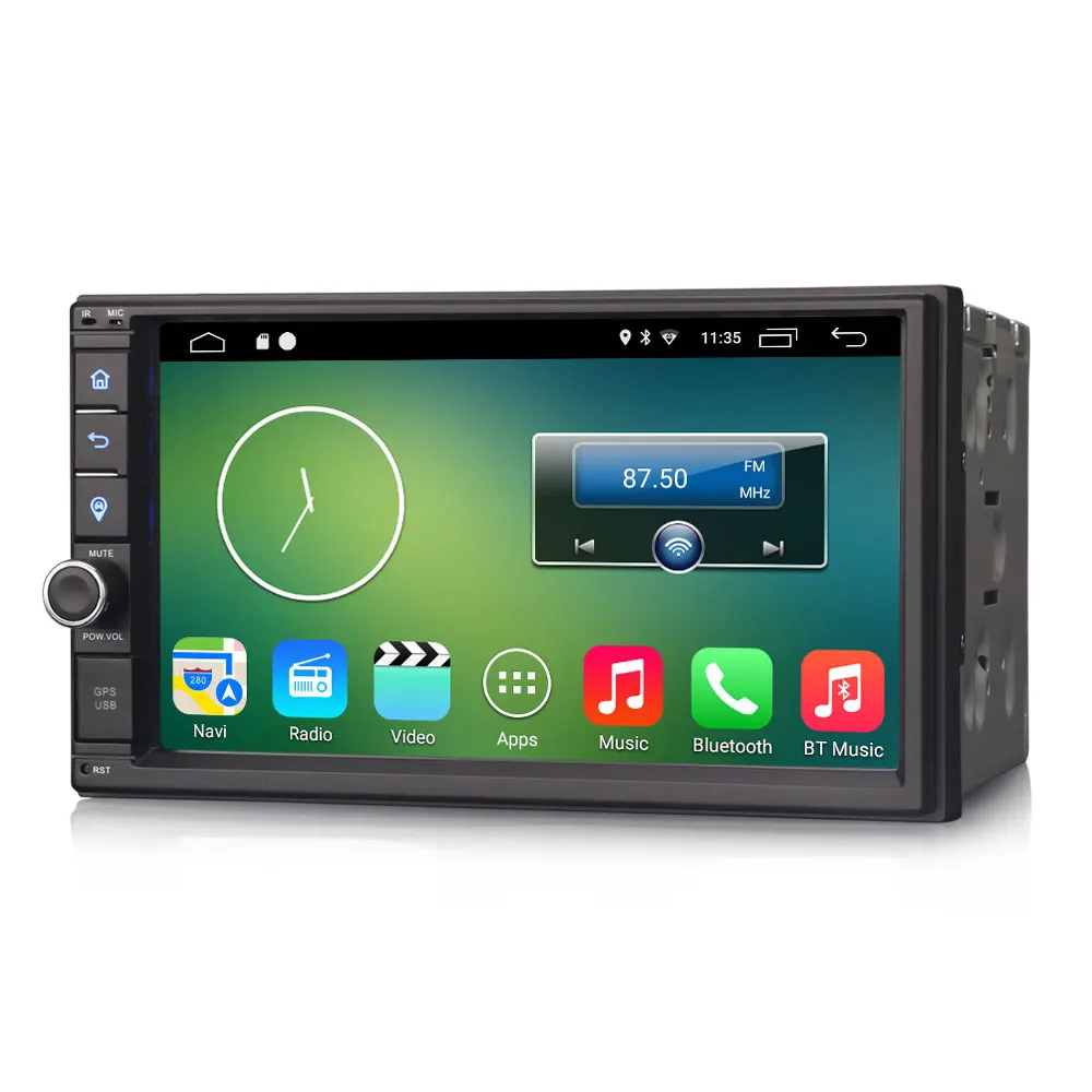 Cheap 7" Quad-Core Android 9.0 Pie OS Double Din Car Multimedia Two Din Car Navigation GPS 2 Din Car Radio with Split Screen Support 3