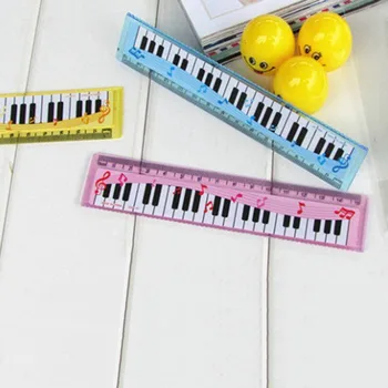 

1pc color random Creative 15cm Cute Cartoon Piano Musical Note Ruler bookmarks School Student Ruler gift ruler