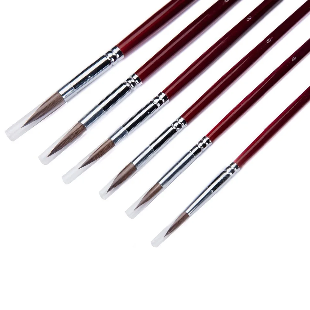 Buy MEEDEN Artist Round Pointed Paint Brush Set Long Handle for Watercolor