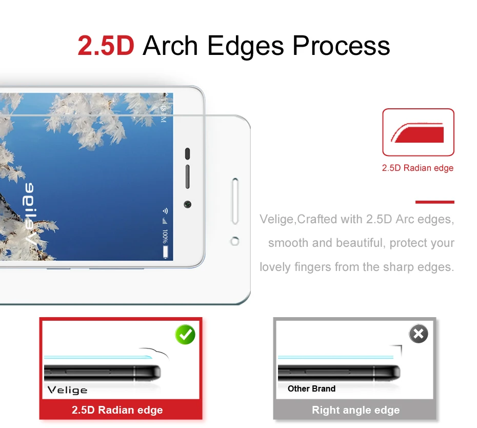 Velige 9H Tempered Glass for Xiaomi Redmi 3 3S 3X Pro 3Pro Screen Protector Ultra Thin Real 2.5D Protective Guard Glass Film (8)