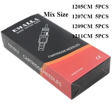 20PCS Mix 1205CM 1207CM 1209CM 1211CM  Size Tattoo Cartridge Needles Curved (Round) Magnum #12 Permanent Makeup Tattoo Needles