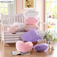 Berber Fleece Fluffy Heart Cushion with Zipper Sofa font b Pillow b font Plush Toy Gift