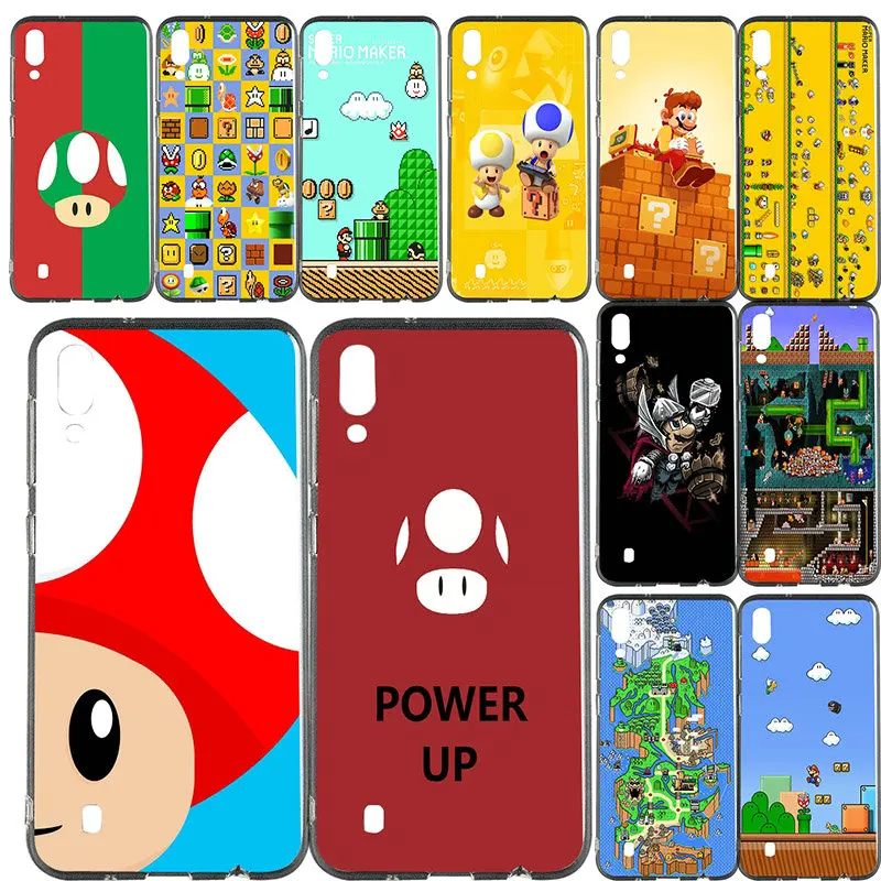 

Soft TPU Phone Case Cover for Samsung Galaxy Note 8 9 S2 S3 S4 S5 Mini S6 S7 S8 S9 S10 Edge Plus Lite Mushroom Super Marios Bros