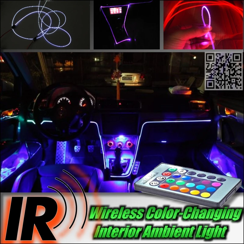 Wireless IR Control Car Interior Ambient 16 Color changing Light