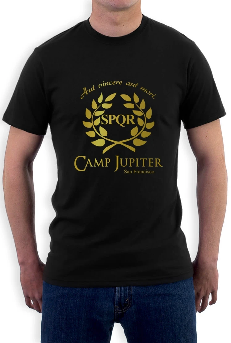 Мужская футболка с принтом ветки CAMP JUPITER SPQR Sci-Fi Percy Jackson хлопковая короткими