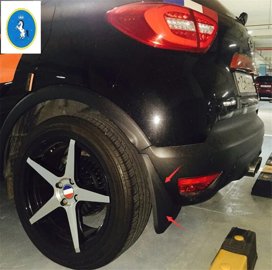 

Black ! Front + Rear Plastic Mud Flaps Guards Fenders Mudguards For Renault Captur 2014 2015 2016
