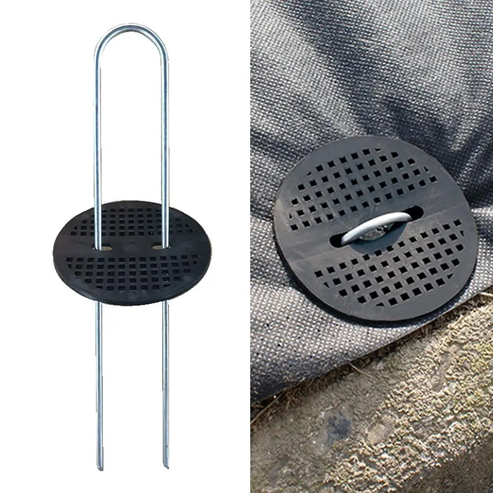

Garden Staples Plastic Landscape Lawn U Shaped Pin with Plastic Gasket for Anchoring Landscaping Ground Covering Weed Barrier