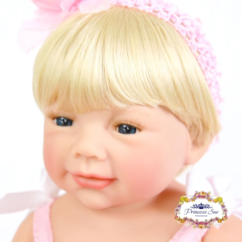 Boneca reborn 22 дюймов полное тело виниловых Reborn для маленьких девочек куклы Высокое