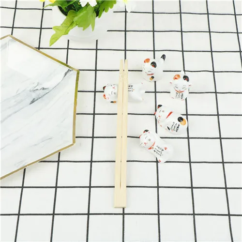 Японские керамические палочки для еды милые мини Lucky cat держатель для палочек