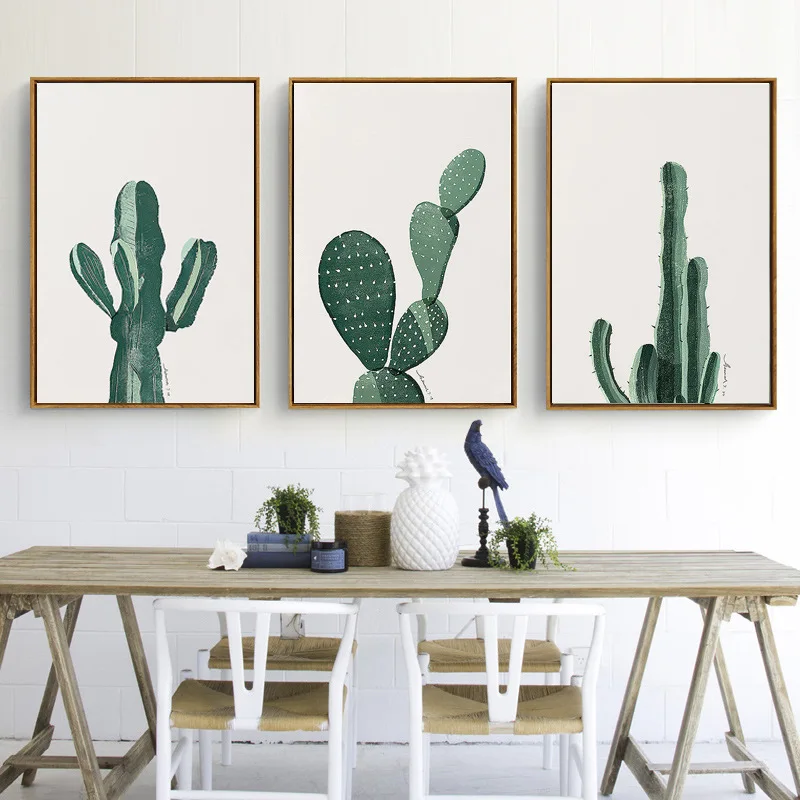 New Nordic Green Fresh Cactus pictures Art Prints Poster ...