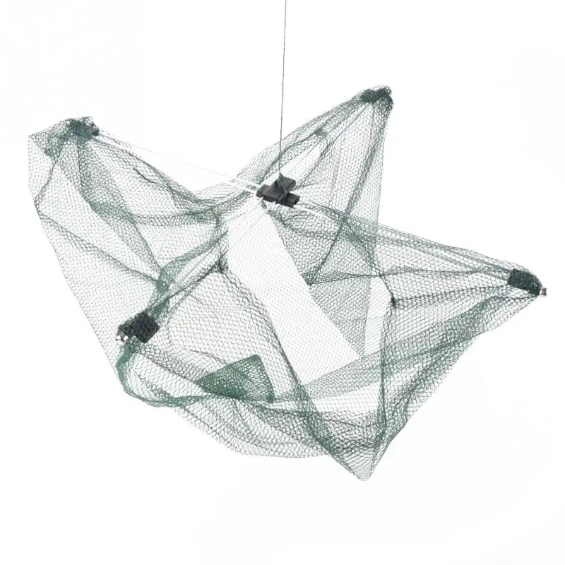 

60*60cm Foldable Fishing Net Shrimp Crab Trap Fishing Network Cast Net Dip Mesh Crawdad Minnow Bait Trap Carp Fishing Tackle