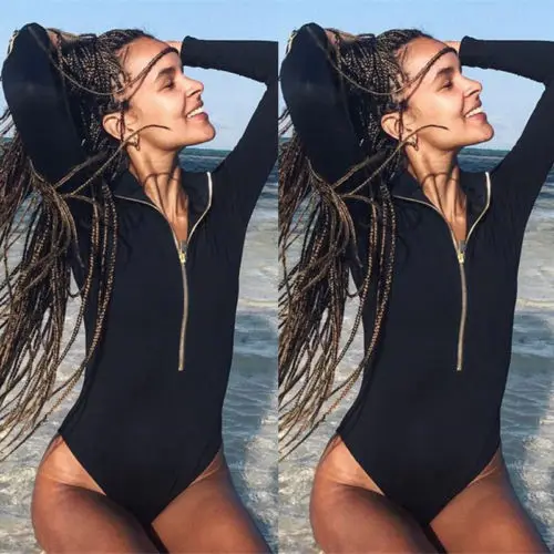 

Fashion Women Bodysuits Zipper Basic Long Sleeve Jumpers New Arrival 2017 Lady Autumn Winter Casual Bodycon Rompers Playsuits