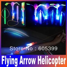 Светящиеся товары для праздника Новинка детская игрушка светодиодный Флиер флаер светодиодный Летающий удивительный вертолетик с рогаткой Летающий зонтик детские игрушки