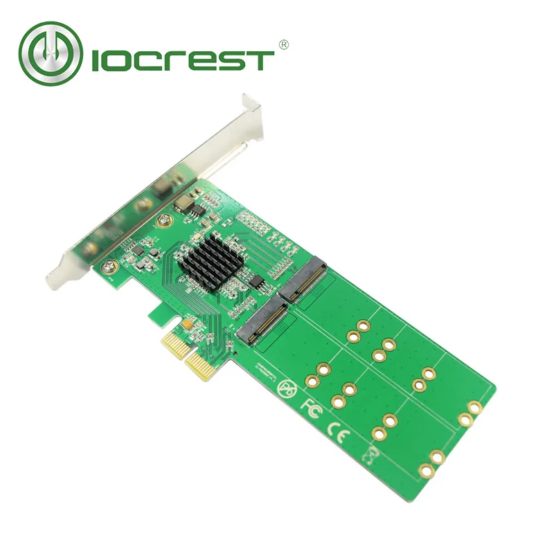 IOCREST PCI Express до 4 x NGFF M.2 B Ключ адаптер карты Поддержка 2280, 2260, 2242 и 2230 Размер чипсет Marvell 88se9235