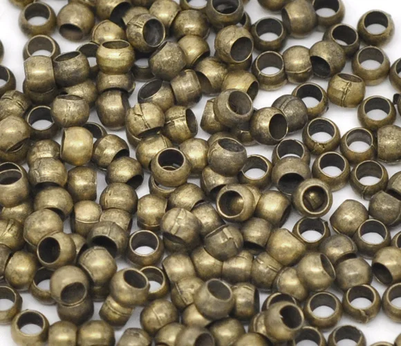 DoreenBeads 500 Bronze Tone Crimp Beads Findings 3.5x2.5mm (B13438)
