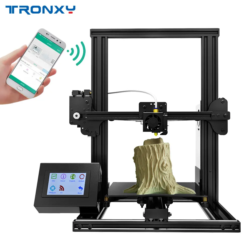 

TRONXY Newest XY-2 3D Printer Wifi Connectivity Full Color Touch Screen Auto Leveling Heated Bed Fully Assembled Drucker