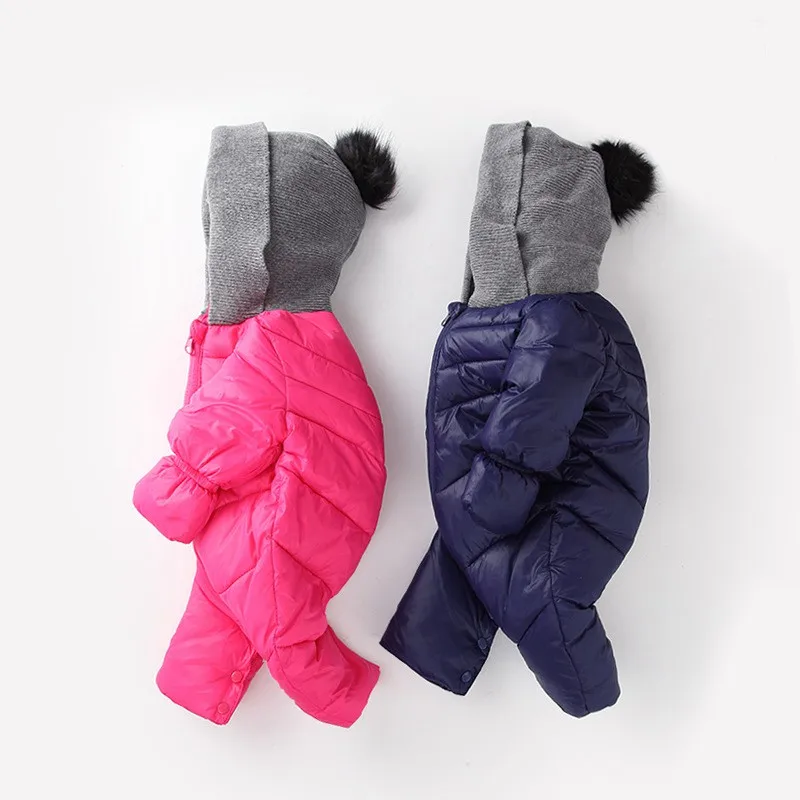 70-110 см, модные зимние утепленные комбинезоны для новорожденных, одежда для девочек, детская одежда для мальчиков, хлопковый Зимний комбинезон, комбинезоны детская одежда
