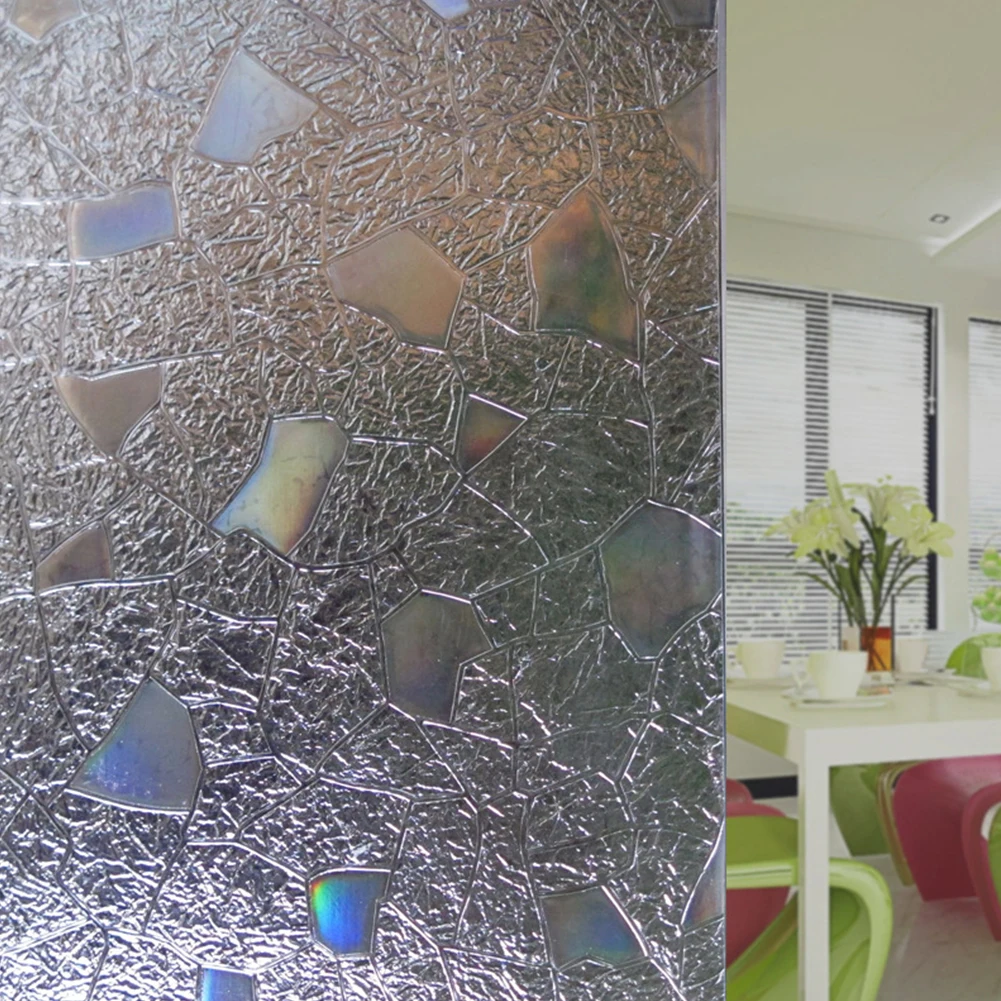 

Glass Film Window Sticker Cover Abrasive 3D No Glue Static Decorative Sun Shade Heat Insulation Easy Apply Removable Modern