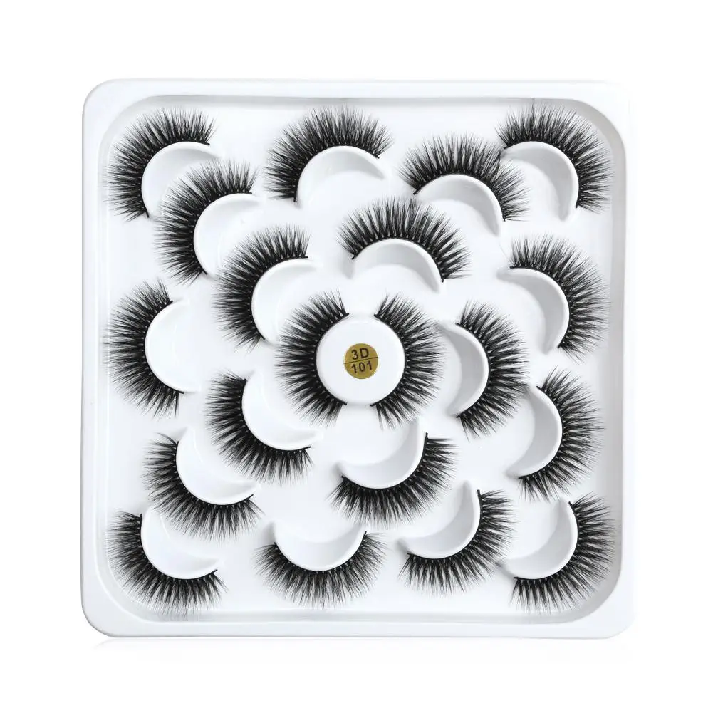

10pairs Natural False Eyelashes Fake Lashes Long Makeup 3d Mink Lashes Eyelash Extension Mink Eyelashes For Beauty Makeup