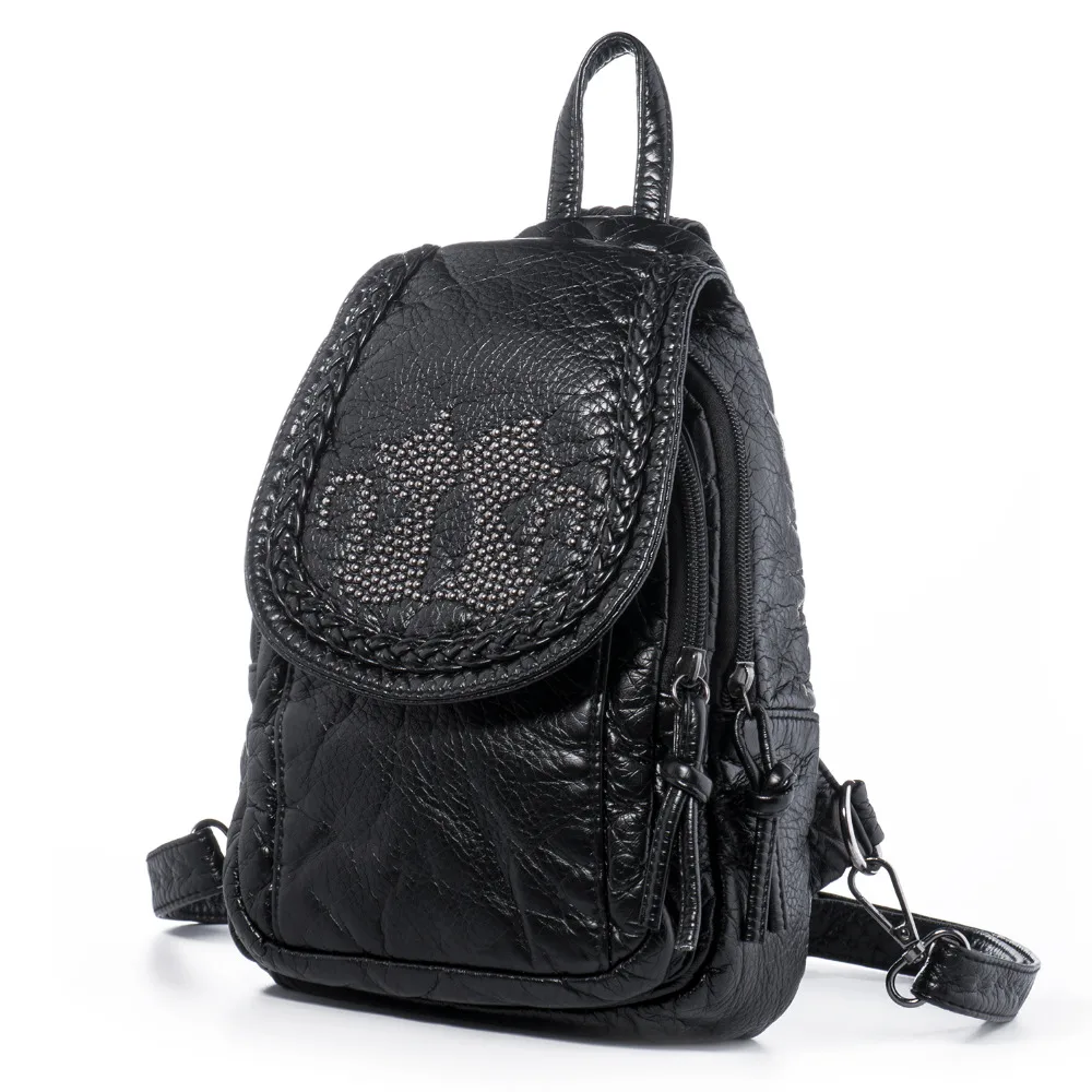 Download Women's Girls Washed Leather 4 way Convertible Tear Drop ...