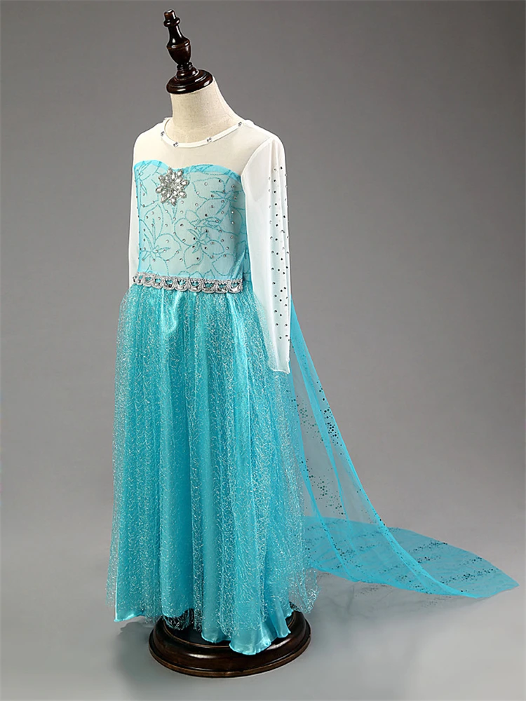 Cosplay Queen Elsa Dresses Elsa Elza Costumes Princess Anna Dress for Girls Party Vestidos