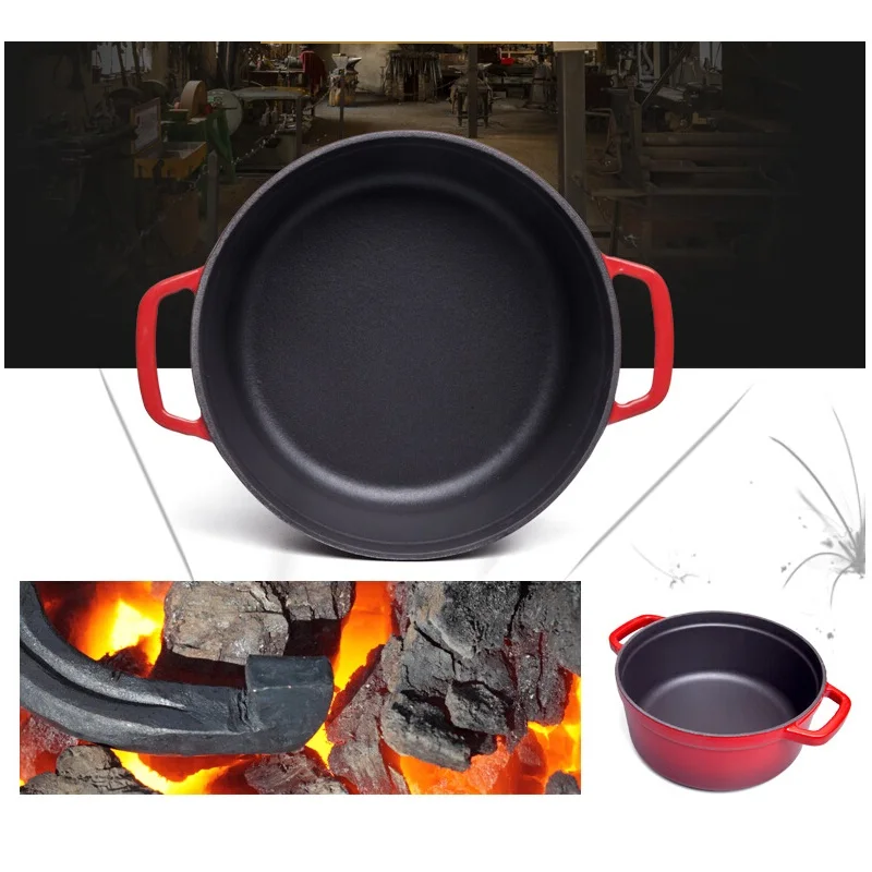 Чугунный горшок тушеная утолщенная эмаль суп Gietijzeren Пан|pot shirts|pot kitchenpot pipe |
