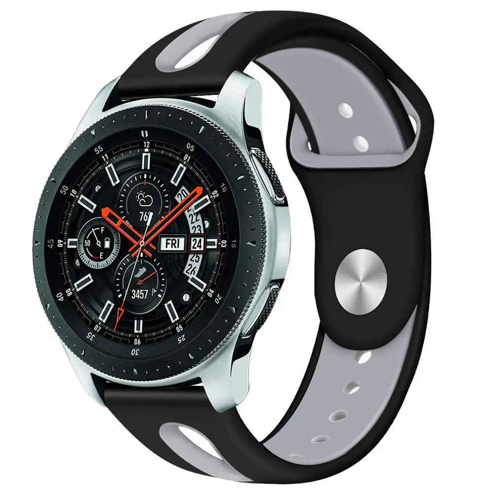 22 мм ремешок для часов samsung Galaxy Watch 46 мм R800 gear S3 классические часы Huami Amazfit силиконовый спортивный ремешок для часов 91030 - Цвет ремешка: 1