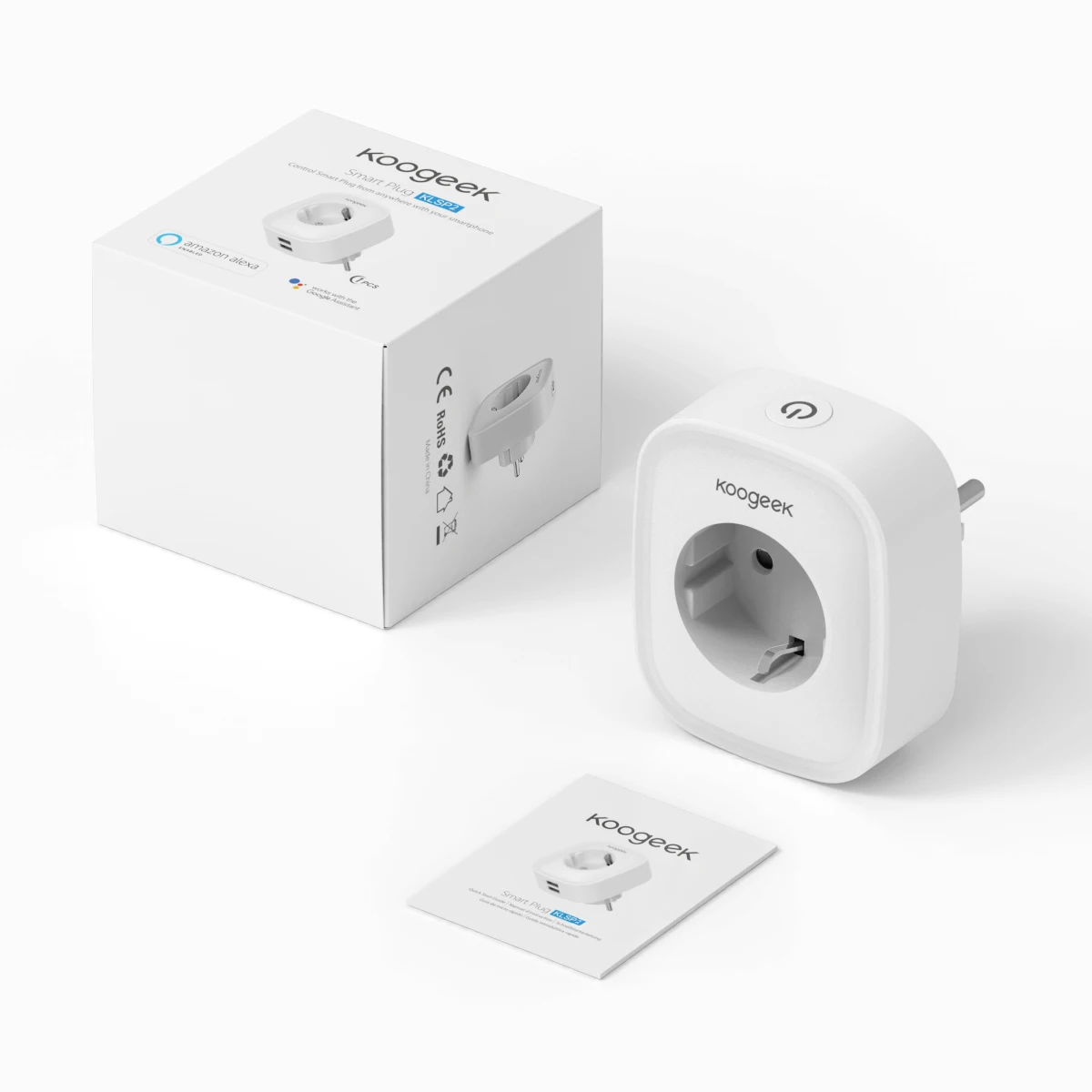 Koogeek беспроводной с Поддержкой Smart Plug с 1 розеткой переменного тока 2 usb-порта для Alexa пульт дистанционного управления голосовым управлением Таймер Без ступицы не требуется