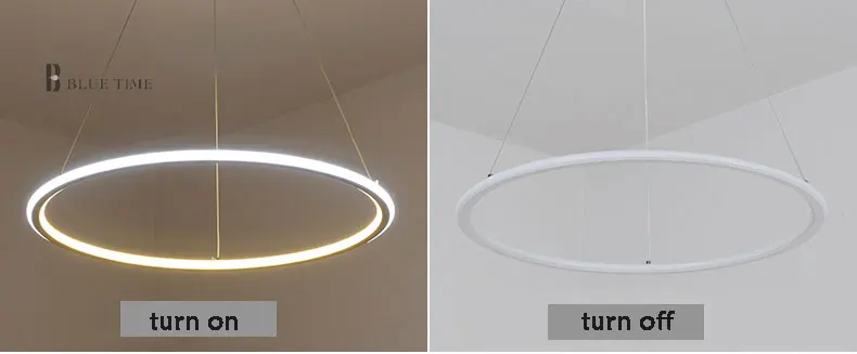 Luzes para Sala de Estar Sala de Jantar Luminária de Teto Novo Moderno Anéis Círculo Led Pingente Lustre Pendurado 3 19 led pendant light