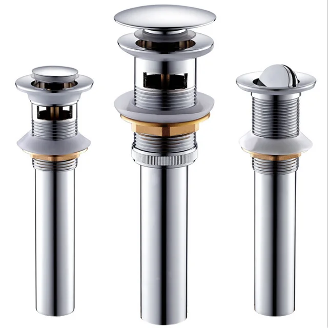 Chrome Finished Bathroom Pop Up Vessel Basin Sink Br Drain Chrome Finished Bathroom Pop Up Vessel Basin Sink Br Drain Stopper Deodorization Type Overflow Non