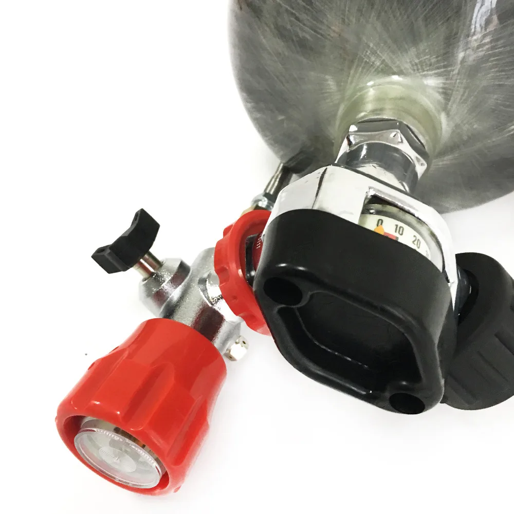 CE 9L 300bar 4500psi certified gas tank driving carbon fiber PCP airsoft SCBA cylinder with M18*1.5 guage valve& fill station-K CE 9L 300bar 4500psi certified gas tank driving carbon fiber PCP airsoft SCBA cylinder with M18*1.5 guage valve& fill station-K