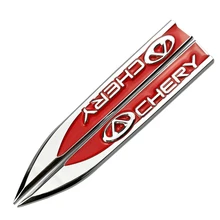 Car Styling Distintivo Dell’emblema Car Fender Sticker Esterno Decalcomanie Per Chery Tiggo 2 3 5 T11 QQ A1 A3 A5 amuleto A13 M11 Fora Fulwin 3X