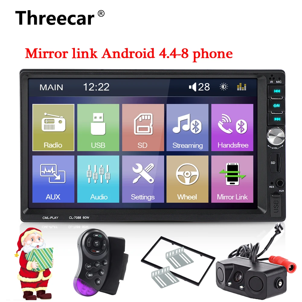 

2 din car radio 7" HD Player MP5 Touch Screen Digital Display Bluetooth Multimedia USB 2din Autoradio Car Backup Monitor