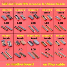Cltgxdd для xiaomi 2 3 4 note Mi2 Mi3 Mi4 redmi note ЖК-сенсорный экран дигитайзер FPC разъем на гибком кабеле и на материнской плате