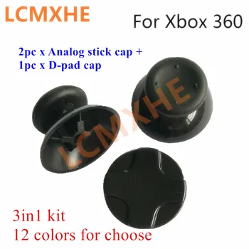 

3in1 for XBOX 360 Plastic thumbstick analog sticks caps with Cross Buttons Dpad D-pad for xbox 360 wireless controller joystick