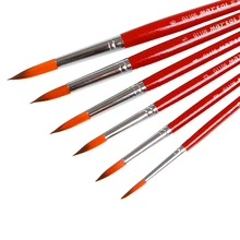 6 шт. нейлоновая краска для волос набор кистей крюк линия краска ing Кисть ручка для акварель, масло, живопись гуашь пропилен художественные принадлежности