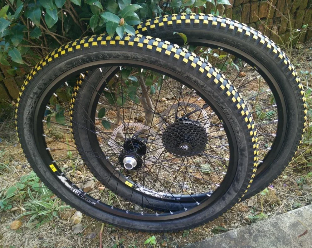 Kalosse MTB колеса 20 мм Горные Горный велосипед 7/8/9/10S кассета 26*2 35 шины для 21/24/27/30
